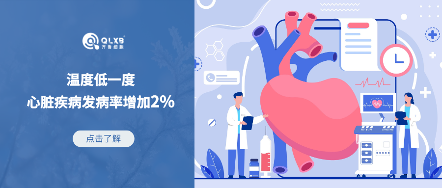 气温每降低1℃，心脏疾病发病率增加2%，干细胞守护心血管健康